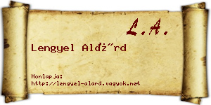 Lengyel Alárd névjegykártya